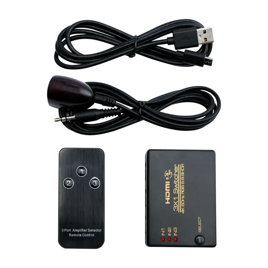 Eletra HDMI 2,0 3-Port Toveis bryter