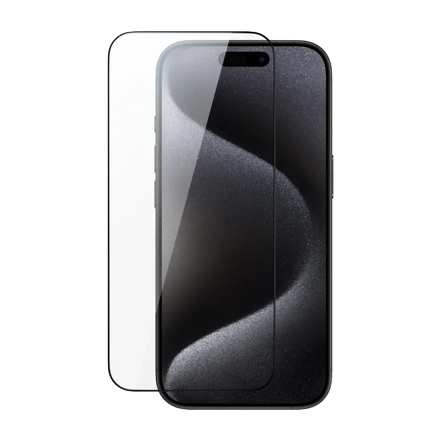 Dacota Platinum iPhone 17/17 Pro/16 Pro Tiger Glass 3D skjermbeskytter, svart