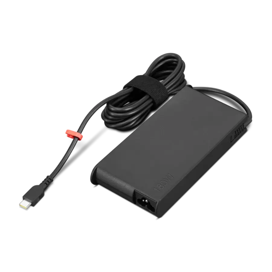 Lenovo ThinkPad 180W USB-C GaN Slim AC-adapter, svart