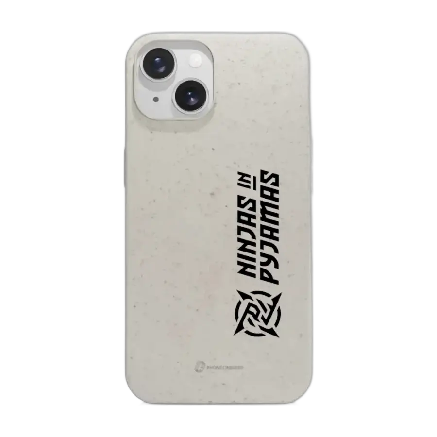 Phonecases3D iPhone 14 Ninjas in Pyjamas komposterbart deksel, hvit