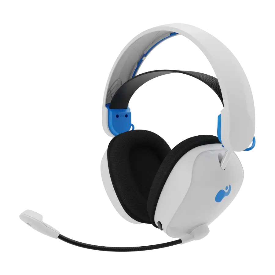 PDP White Phantom Air Dual-Mode trådløst headset for PS5 og PC, hvit