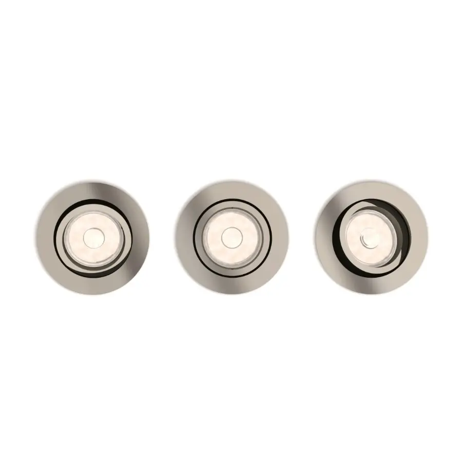Philips Donegal Innfelt 3Xnw spotlys, nikkel