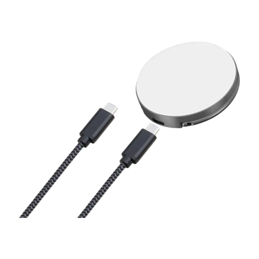 Dacota Platinum MagSafe lader 15 W 2 M Sett, sølv