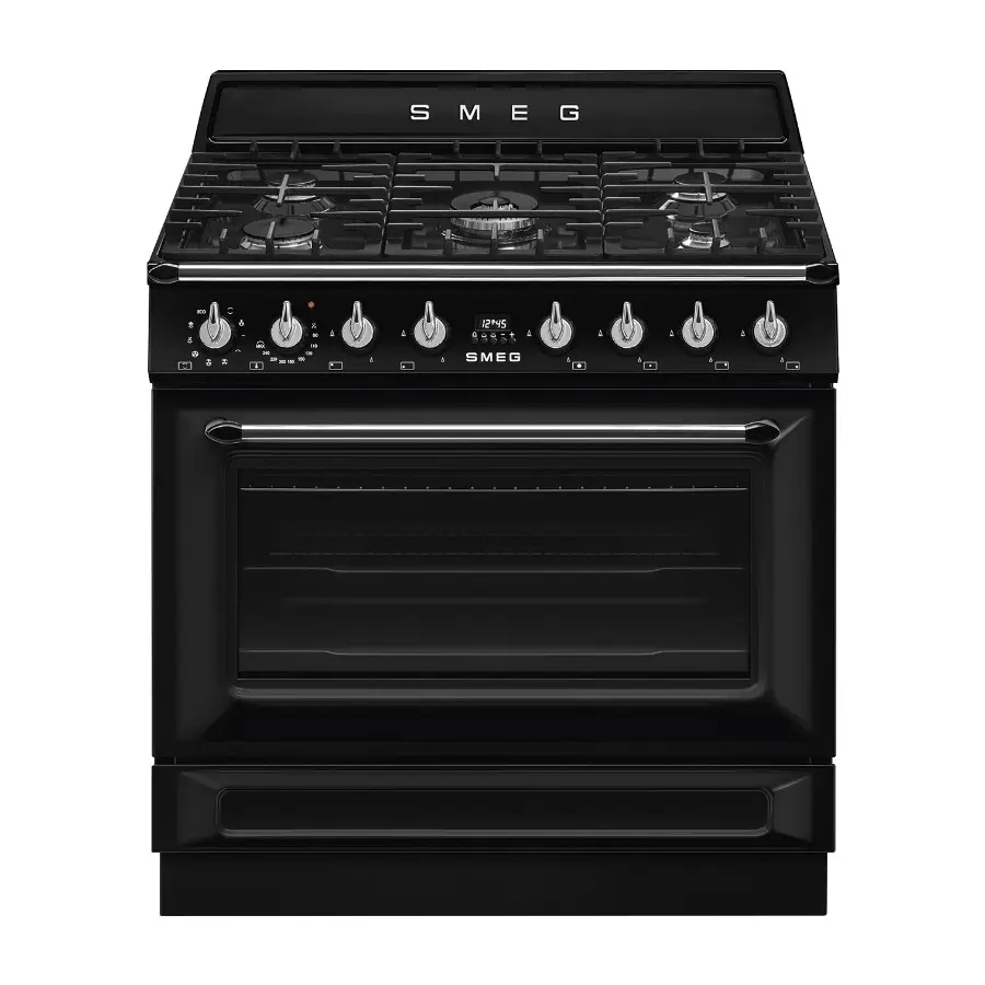 Smeg TR90GMBL komfyr, svart
