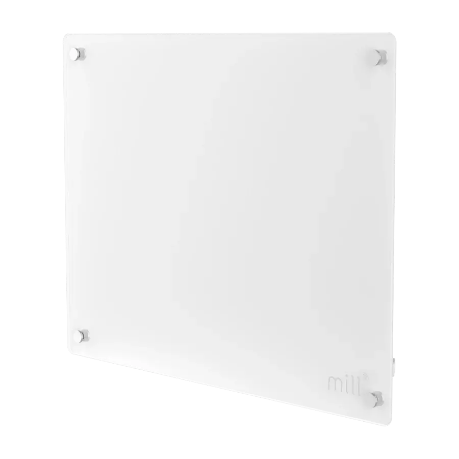 Mill glass 400W WiFi panelovn, hvit