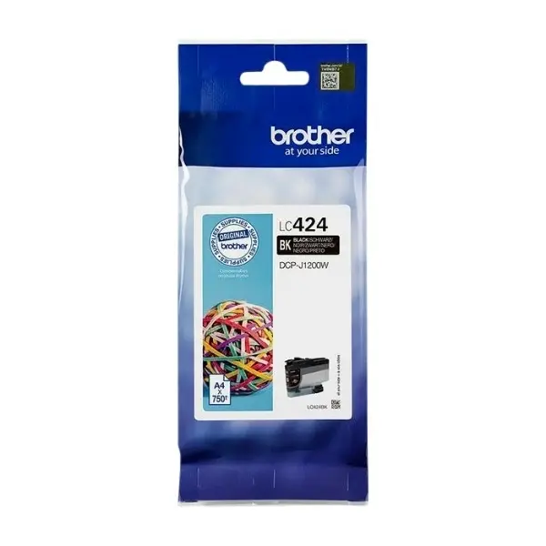 Brother LC-424BK blekkpatron 1 Pk Original, svart