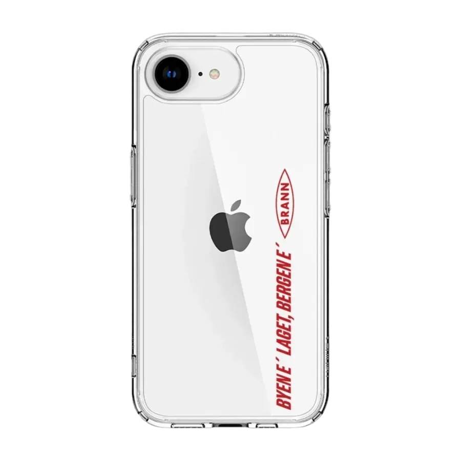 Phonecases3D iPhone 17e/16e Brann SK Clear case -mobildeksel, hvit