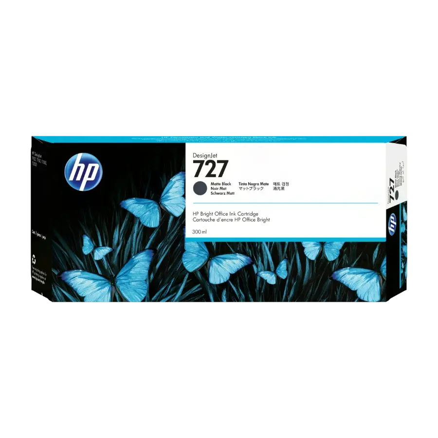 HP 727 Original, matt svart c1q12a