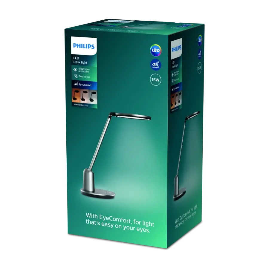 Philips Einstein DSK6 LED Skrivebordslampe 2800-5100K, grå