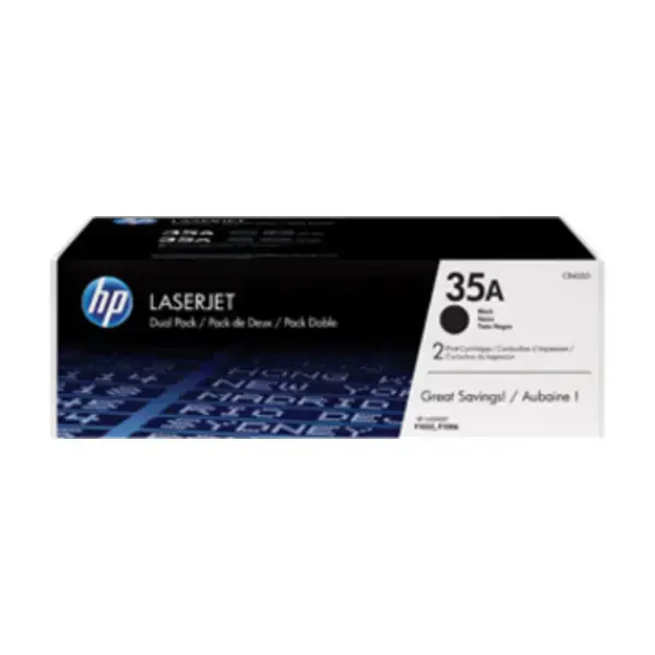 Laserjet 35A black toner, (2) dual-pack