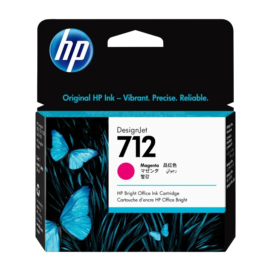 HP 712 1 Stykker Original blekkpatron Fiolblå hp3ed68a