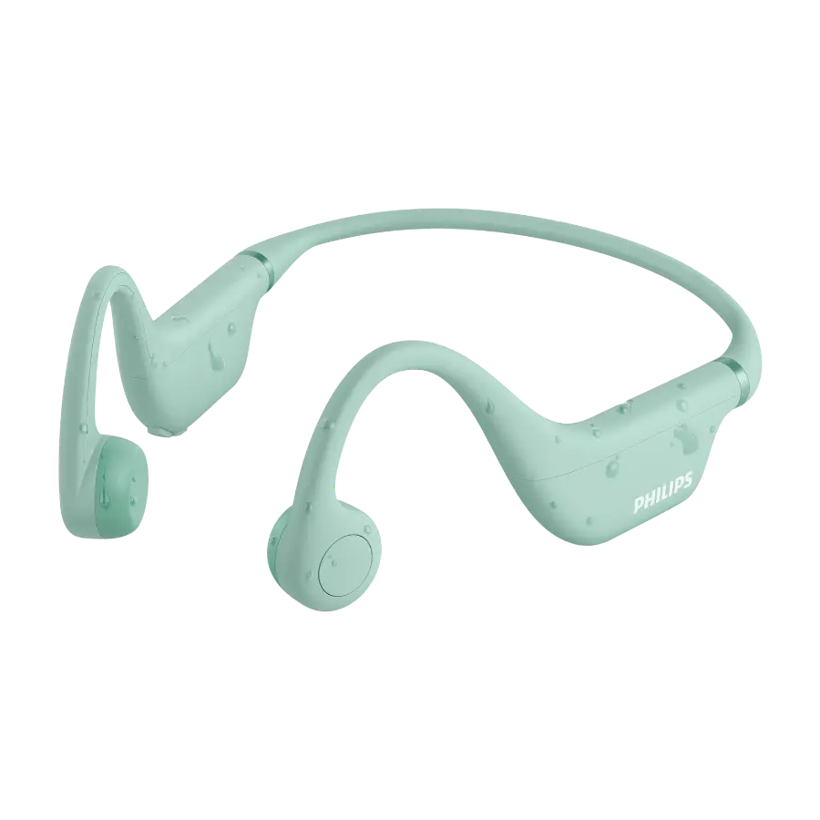 Philips TAK4607GR Bone Conduction hodetelefoner, grønn