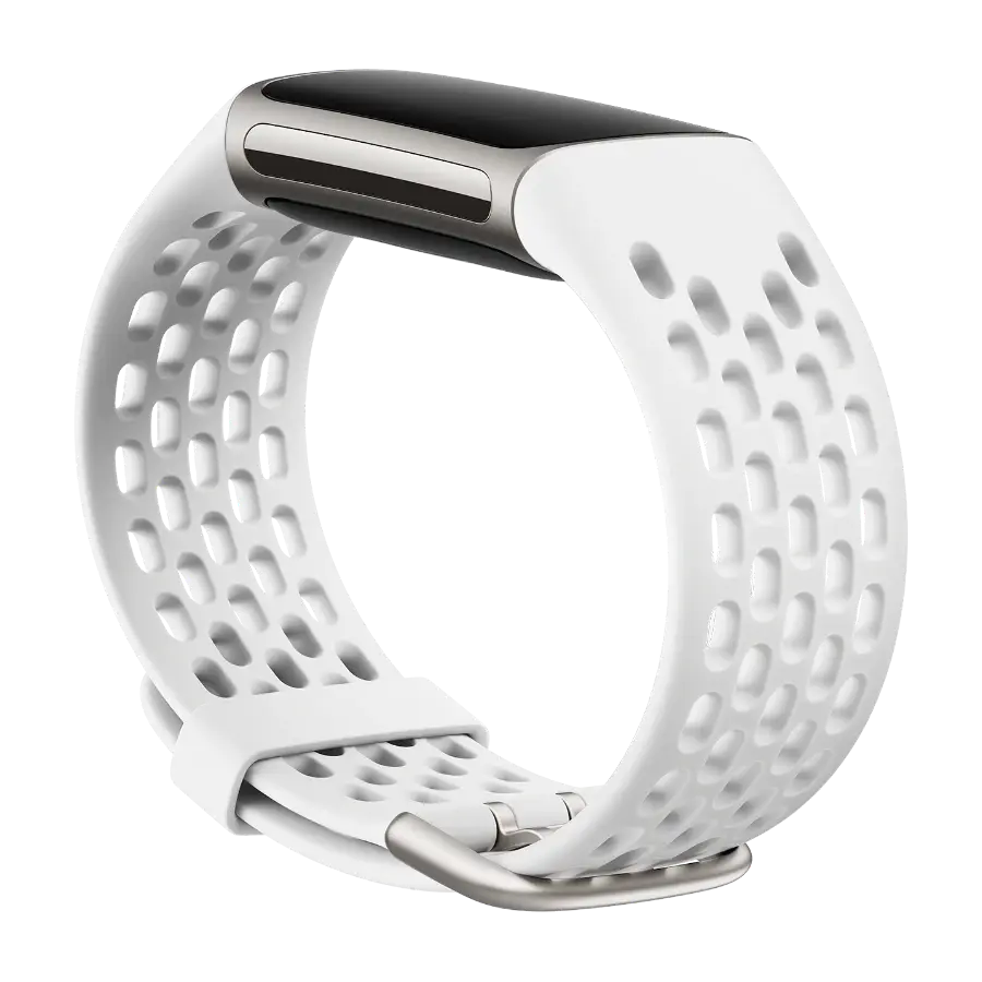 Fitbit Charge 5 Sport Rem S Frost, hvit
