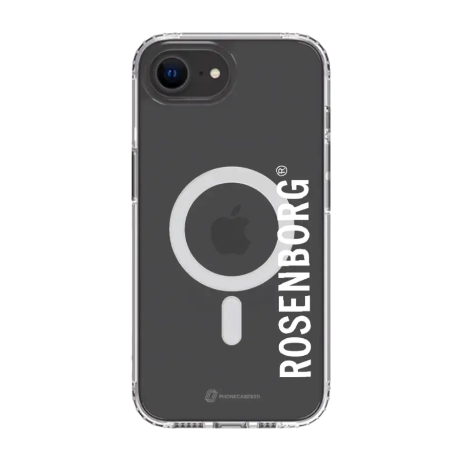 Phonecases3D iPhone 17e/16e RBK Clear case (MagSafe) -mobildeksel, svart