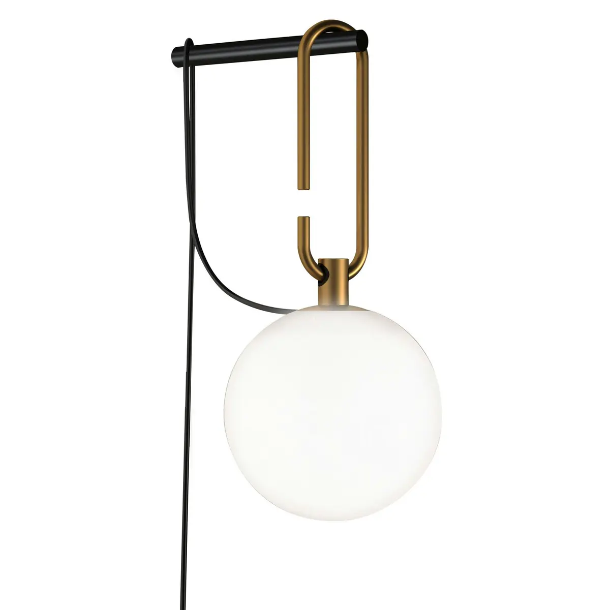 NH Vegglampe, Svart / Messing