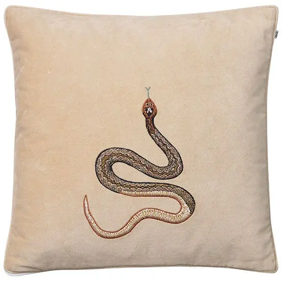 Brodert Cobra Putetrekk, 50x50 cm