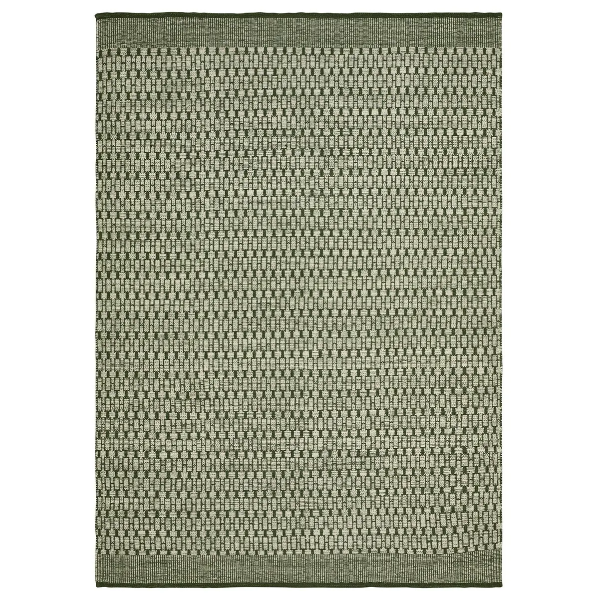 Mahi Dhurry Gulvteppe 80x250cm, Off White/Green