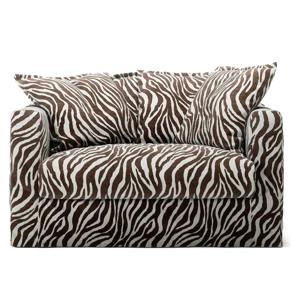 Le Grand Air Love Seat Chenille, Zebra
