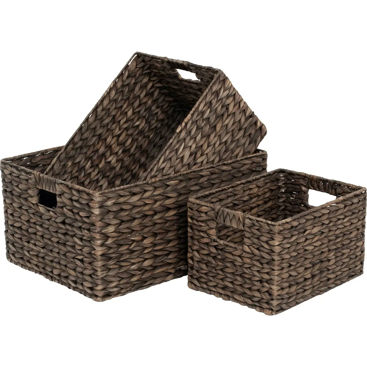 Water Hyacinth Kurver Brun 3-pk