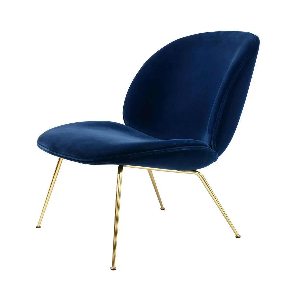 Beetle Loungestol, Conic Base Messing