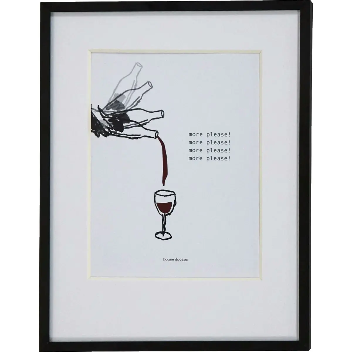HDWine Maleri 23x30 cm, Vinrød