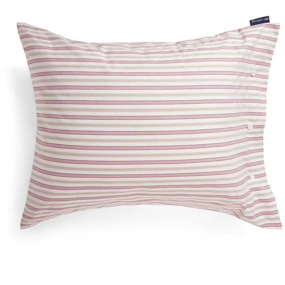 Dobby Striped Putevar Hvit / Beige / Rød