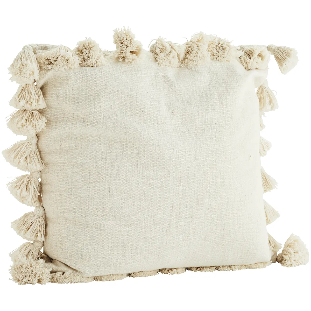 Cushion cover with tassels, 60x60 cm