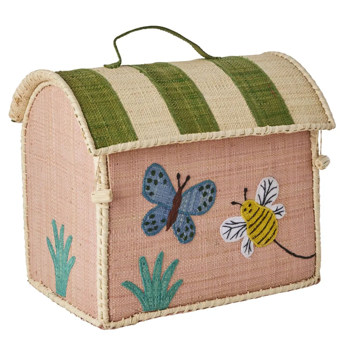 Oppbevaringshus med håndtak - Sommerfugl 24 x 22 cm