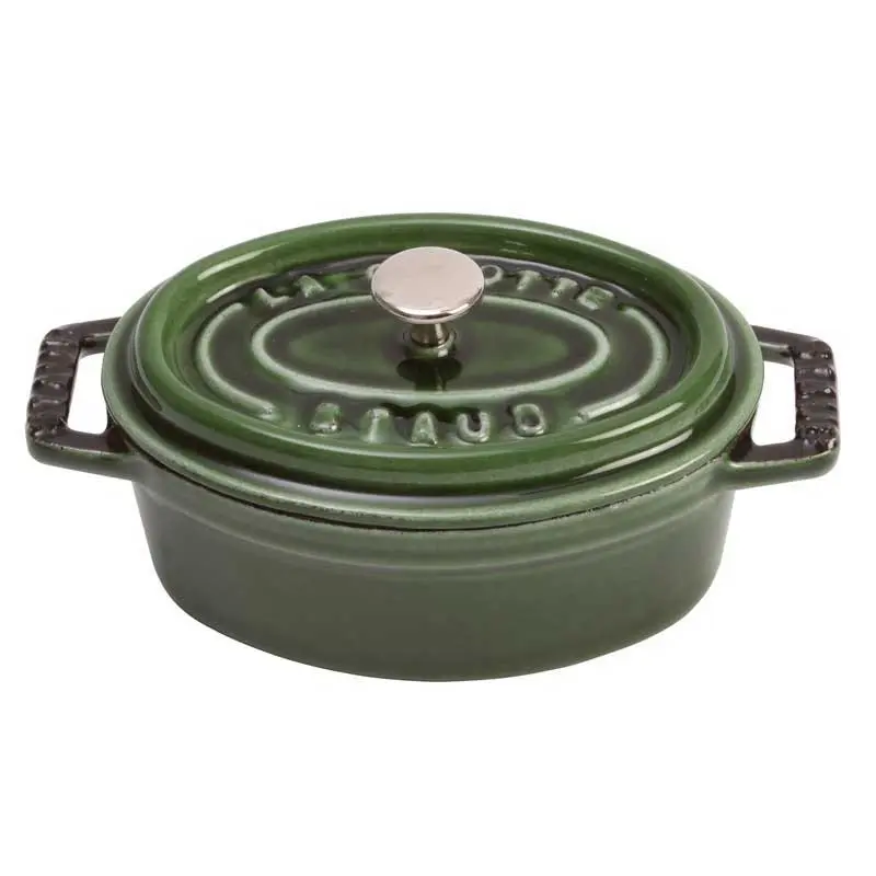 Oval Gryte i Støpejern 5,5 L, Sort