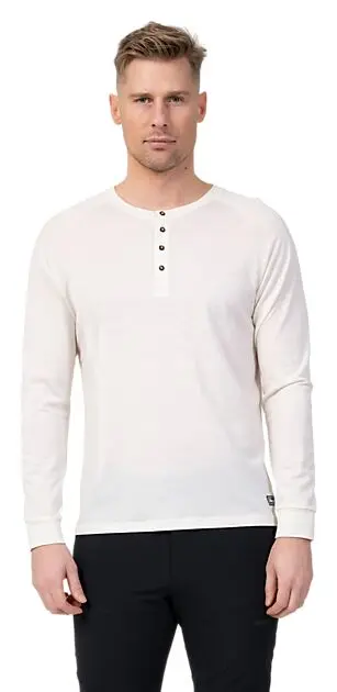 BERGANS OF NORWAY Lysebu Wool Henley Men Vanilla White Herre