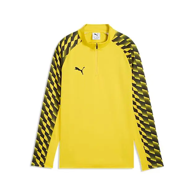 PUMA teamLIGA26 Training 1/4 Zip Top Jr Faster Yellow-PUMA Black-PUMA Black Junior | Sport1.no