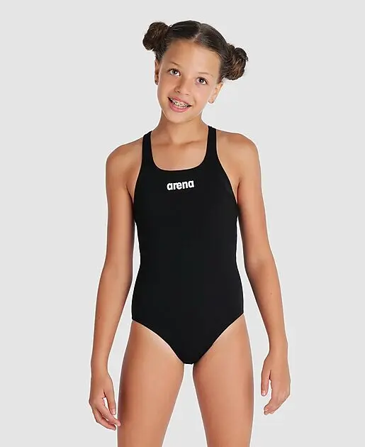 ARENA GIRL'S TEAM SWIMSUIT SWIM PRO SOLID BLACK-WHITE Junior | Sport1.no