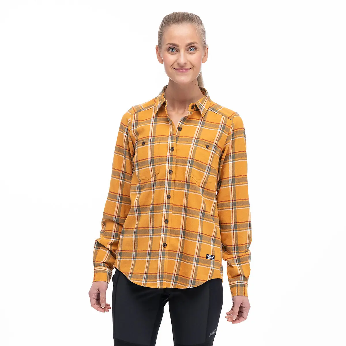BERGANS OF NORWAY TovdalW Shirt Golden Field/Green Mud Check Dame