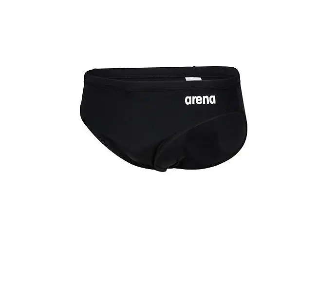 ARENA MEN'S TEAM SWIM BRIEFS SOLID BLACK-WHITE Herre