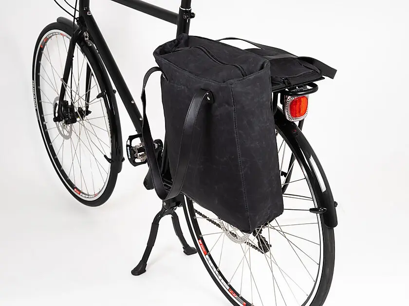 ATRAN VELO BELLA 13 Tote single side Pannier, Black canvas, AVS Sort Alle
