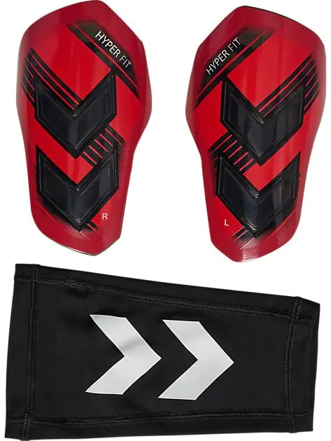 HUMMEL HML SHIN GUARDS HYPER FIT POPPY RED/TRANSPARENT Unisex