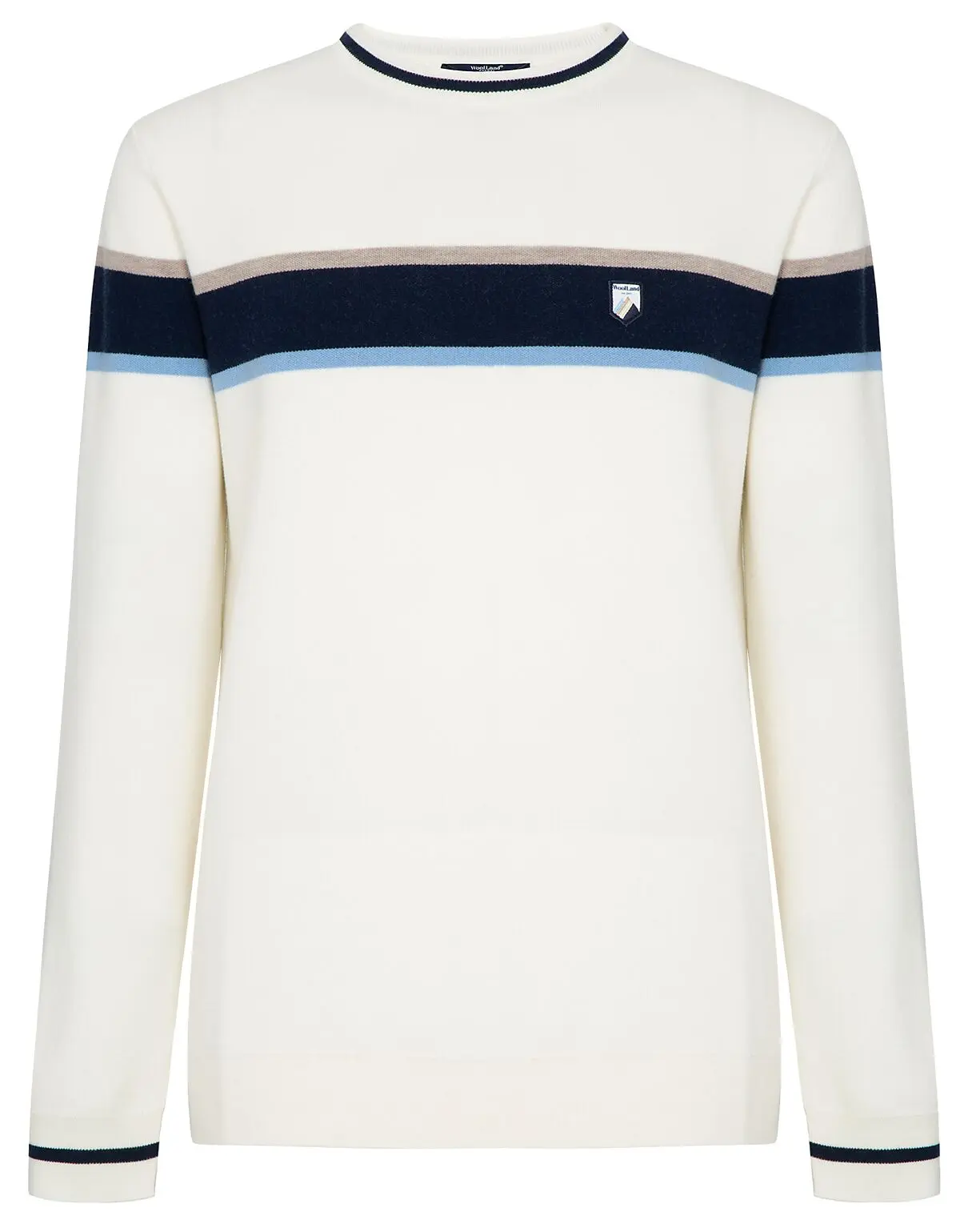 WOOLLAND Solsidan Knitted sweater man Snow white Herre