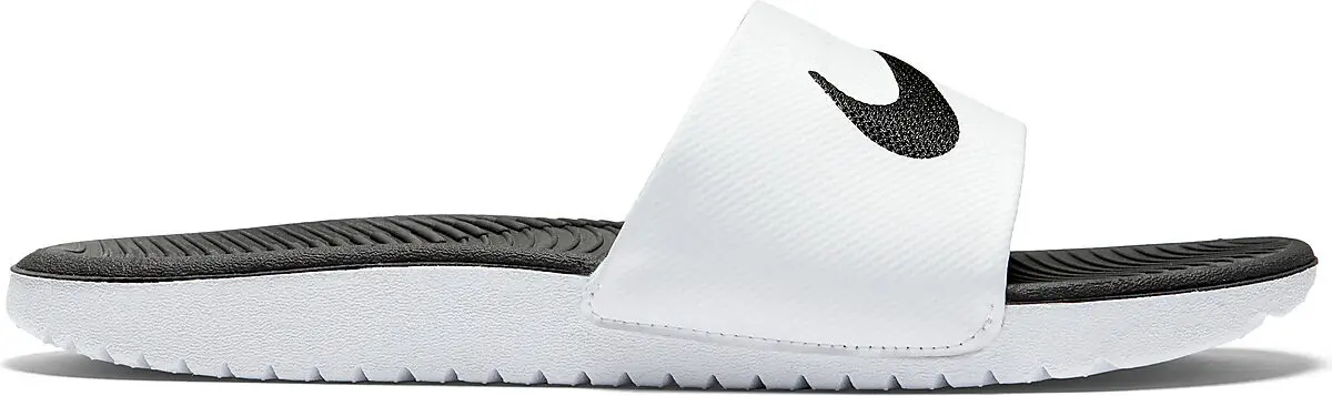 NIKE KAWA SLIDE (GS/PS) WHITE/BLACK Barn
