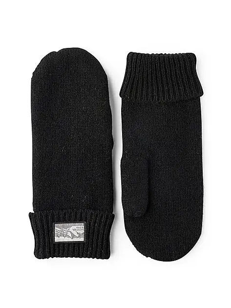HESTRA Raggwool Mitt Black Unisex
