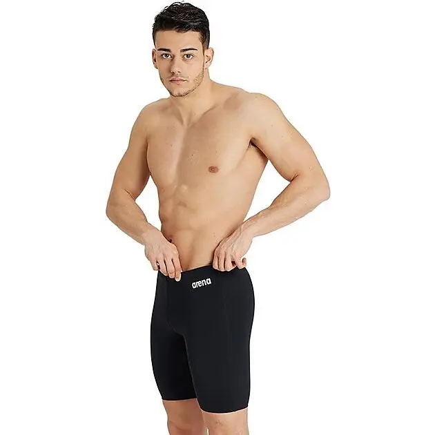 ARENA Men's Team Swim Jammer Solid badebukse herre BLACK-WHITE Herre