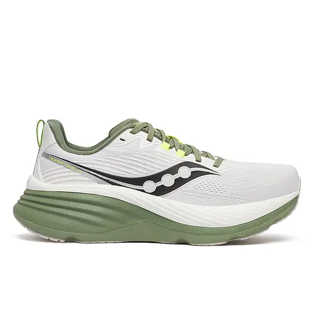 SAUCONY HURRICANE 24 WHITE/OLIVINE Herre