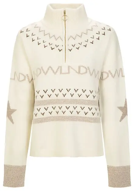 WOOLLAND Veslepiggen Knitted sweater Woman Beige Dame