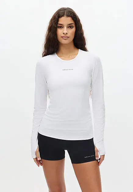 RÖHNISCH Jacquard LS Top White Dame | Intersport.no