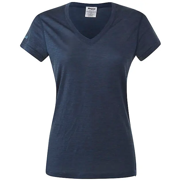 BERGANS OF NORWAY Bloom Wool Lady Tee Navy Melange Dame