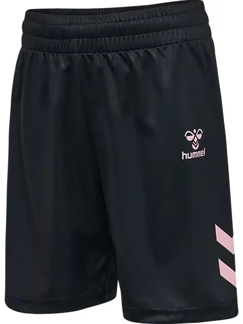 HUMMEL hmlSHIMMER SHORTS BLACK/BRIDAL ROSE Barn