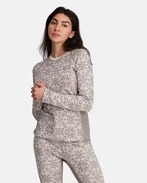 KARI TRAA EDITH LONG SLEEVE LIGHT WARM GREY Dame