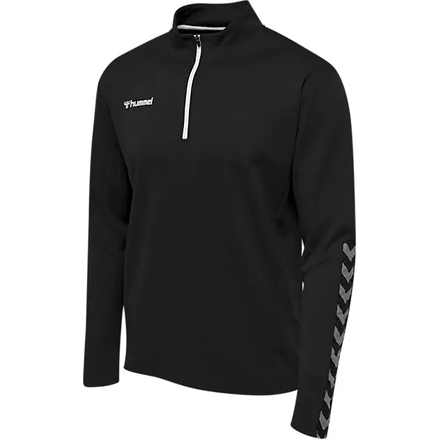 HUMMEL AUTH. KIDS HALF ZIP SWEATSHIRT BLACK/WHITE Herre