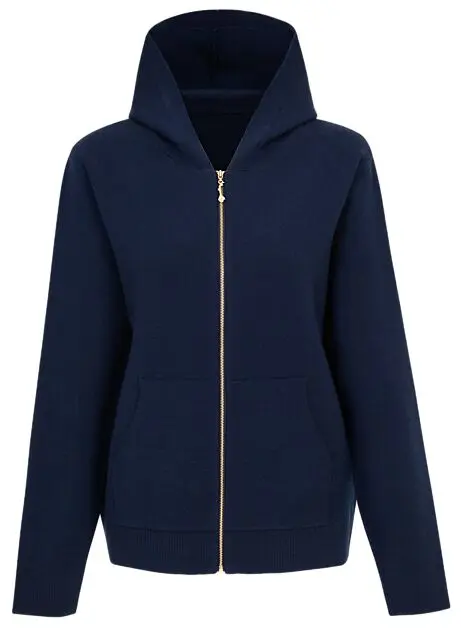 WOOLLAND Hemsedal Hooded jacket Woman Blue Ink Dame