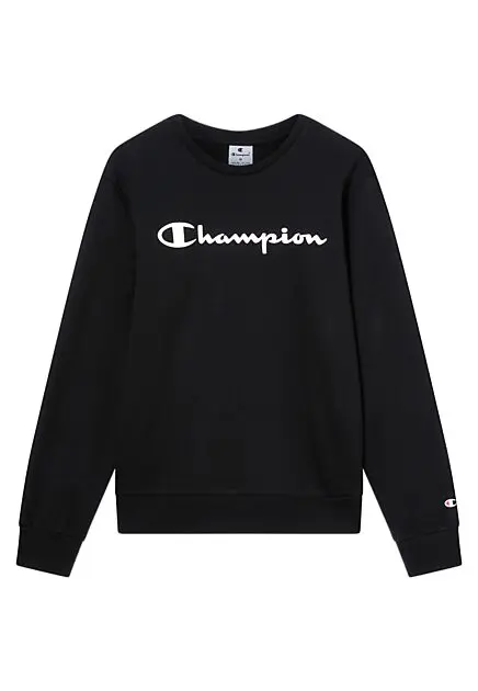 CHAMPION Crewneck Sweatshirt print men Black Herre | Sport1.no