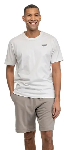 BERGANS OF NORWAY Logo Cotton Tee Men Arctic White Herre